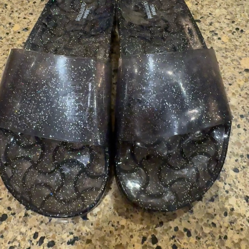 Urban Outfitters Glitter Slide Sandals